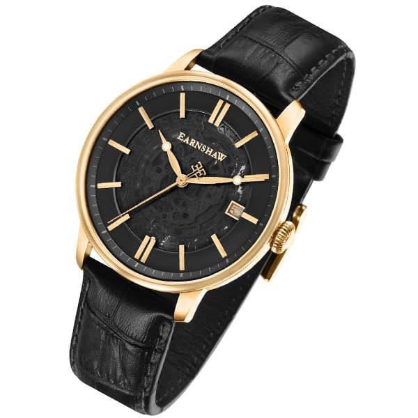 アーンショウ 腕時計 メンズ EARNSHAW 自動巻き アナログ表示 レザー EARNSHAW アーンショウ 自動巻き レザー アナログ表示