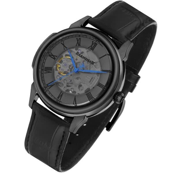 アーンショウ 腕時計 メンズ EARNSHAW 自動巻き アナログ表示 レザー