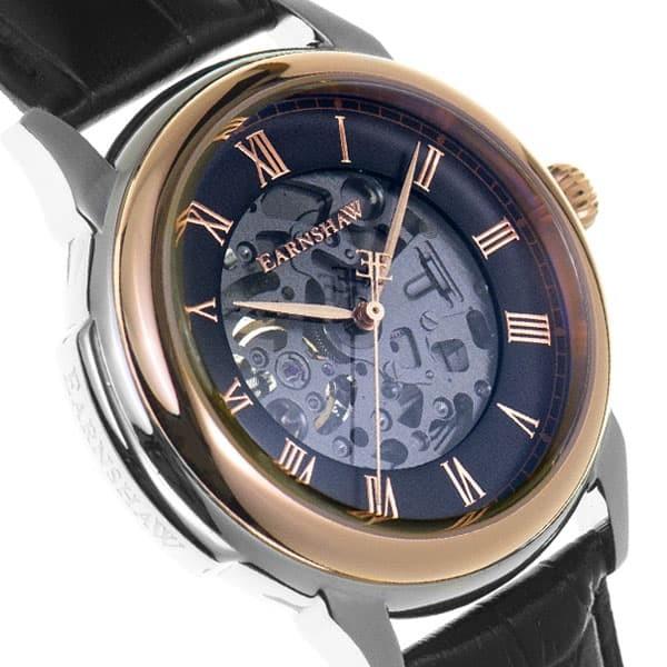 アーンショウ 腕時計 メンズ EARNSHAW 自動巻き アナログ表示 レザー EARNSHAW アーンショウ 自動巻き レザー アナログ表示