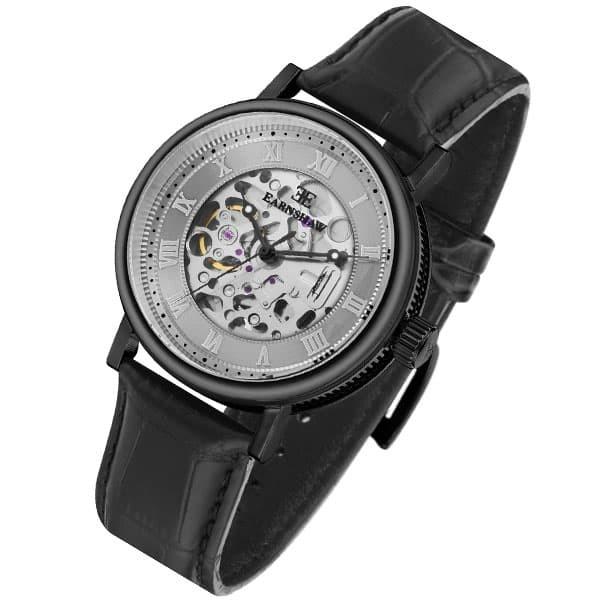 アーンショウ 腕時計 メンズ EARNSHAW 自動巻き アナログ表示 レザー