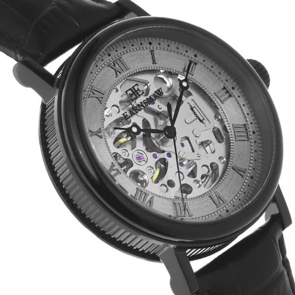 アーンショウ 腕時計 メンズ EARNSHAW 自動巻き アナログ表示 レザー EARNSHAW アーンショウ 自動巻き レザー アナログ表示