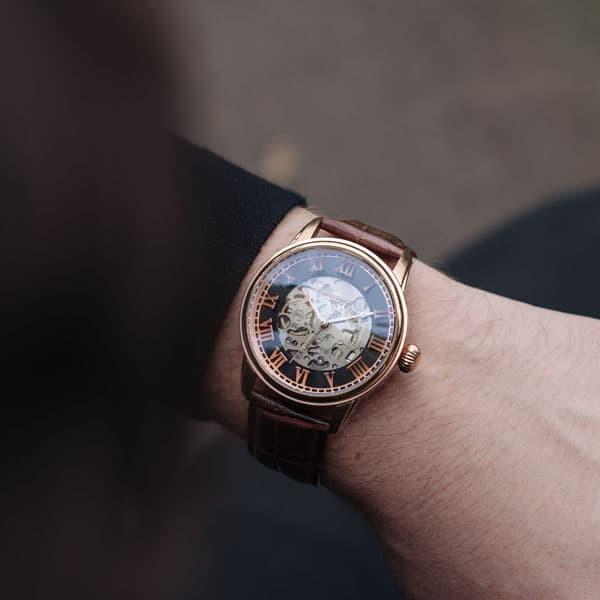 [大特価] アーンショウ 腕時計 メンズ EARNSHAW 自動巻き アナログ表示 レザー 【H2283249017】(14464円)