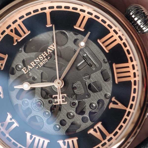 アーンショウ 腕時計 メンズ EARNSHAW 自動巻き アナログ表示 レザー EARNSHAW アーンショウ 自動巻き レザー アナログ表示