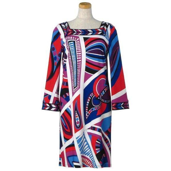 エミリオプッチ ワンピース ドレス レディース Emilio Pucci 七分袖 40 パープル Olhodaguadocasado Al Gov Br