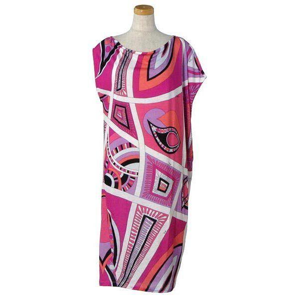 エミリオプッチ ワンピース ドレス レディース Emilio Pucci 半袖 42 ピンク Sagaretxe Net
