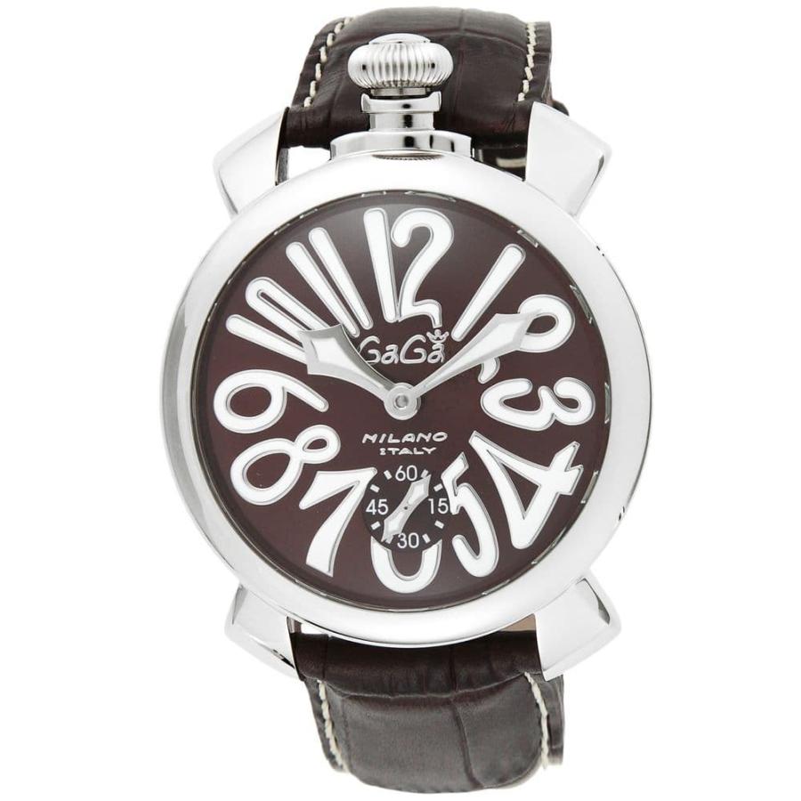 お気にいる】 MANUALE メンズ 腕時計 ガガミラノ MILANO GaGa 腕時計 メンズ ガガミラノ 48MM 手巻き レザーベルト MILANO  GaGa - メンズ腕時計