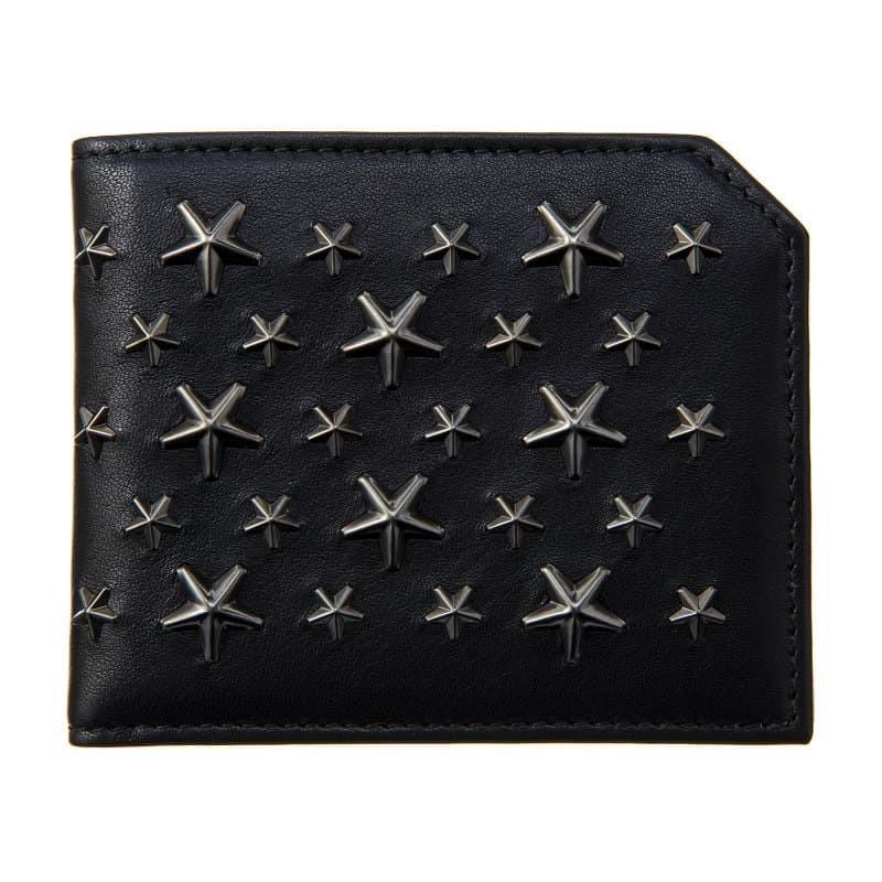 ジミーチュウ 二つ折り財布 メンズ JIMMY CHOO 星柄 レザー