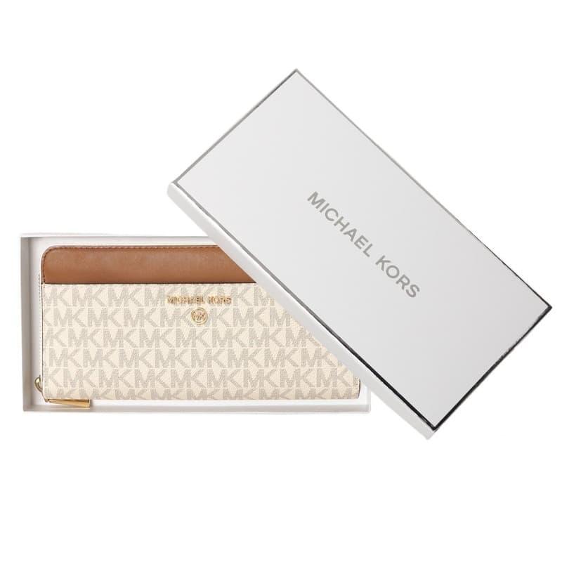 MICHAEL KORS 財布 チェーン付属 ラウンドジップ モノグラム ロゴ
