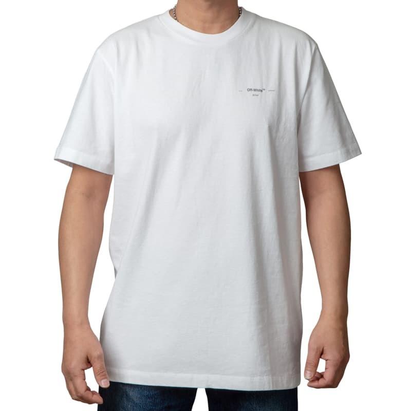 オフホワイト Tシャツ カットソー メンズ OFF-WHITE ロゴプリント Mサイズ