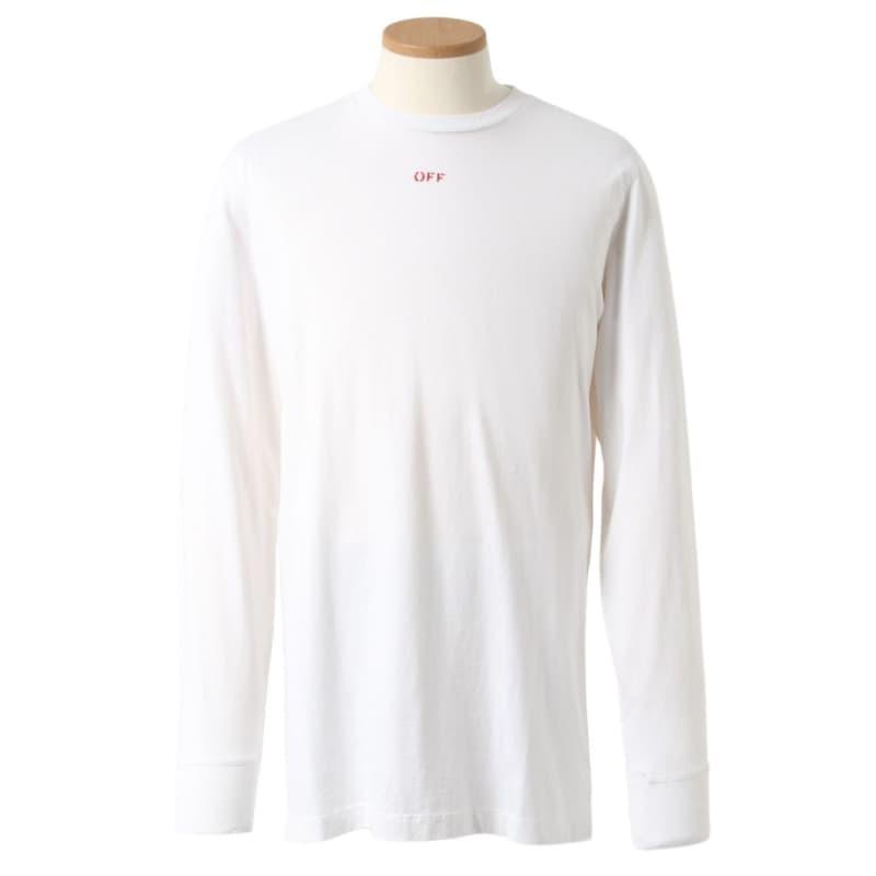 オフホワイト 長袖Tシャツ ロンT ロングスリーブTシャツ メンズ OFF
