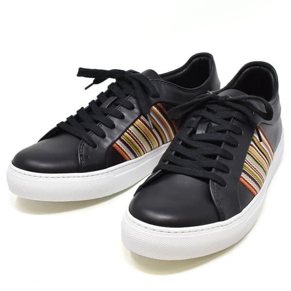 ポールスミス ローカットスニーカー メンズ Paul Smith レザー ストライプ柄 25cm