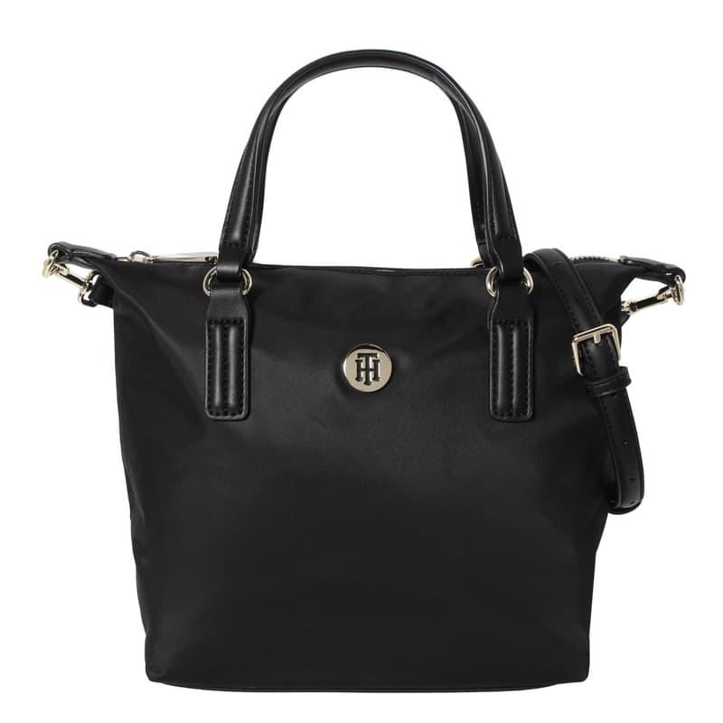 Sy　トミーヒルフィガー　黒　2WAYトートバッグ　ショルダー TOMMY HILFIGER 2WAYマイクロトートバッグ ハンドバッグ トミー