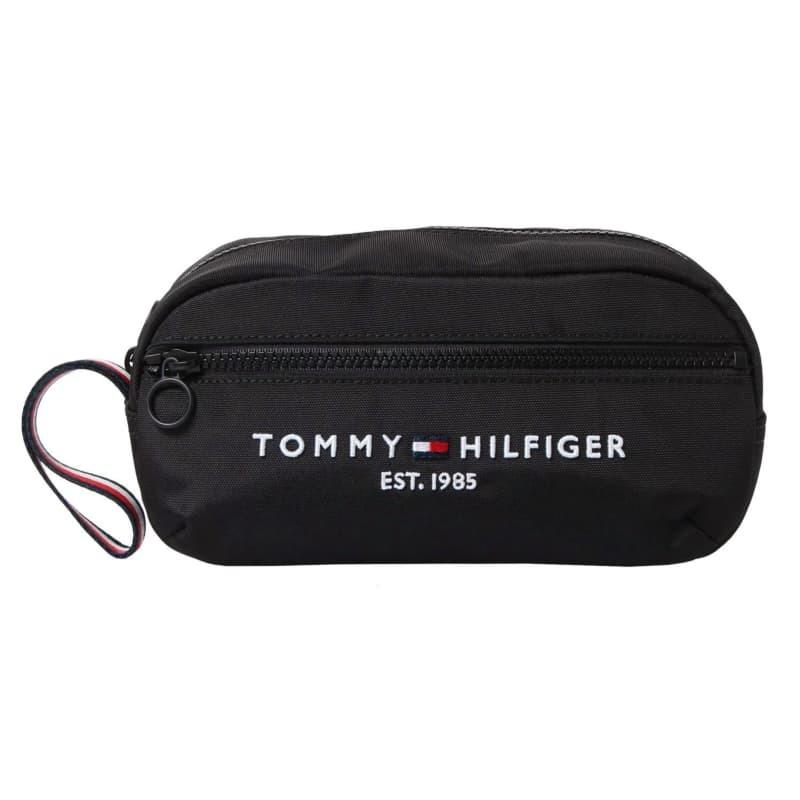 トミーヒルフィガー ポーチ 小物入れ 化粧ポーチ メンズ&レディース TOMMY HILFIGER ロゴ シンプル 無地 BLACK｜vol8