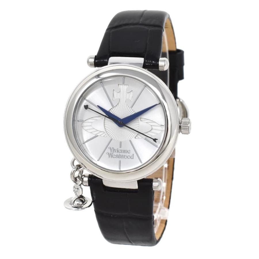 ヴィヴィアンウエストウッド 腕時計 レディース VIVIENNE WESTWOOD アナログ レザー オーブロゴ シルバー/ブラック