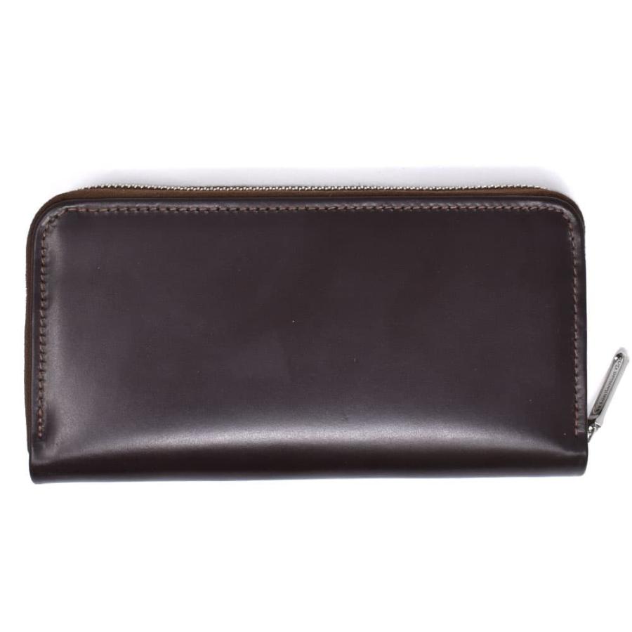 Whitehouse Cox クロコ型押し ラウンドファスナー 長財布