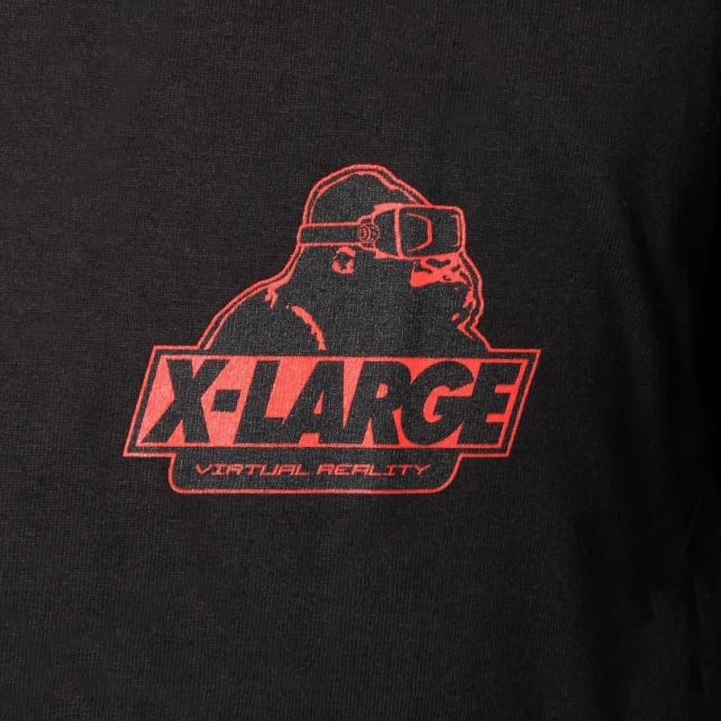 エクストララージ Tシャツ カットソー メンズ XLARGE ロゴプリント 半袖 クルーネック Mサイズ ブラック｜vol8｜07