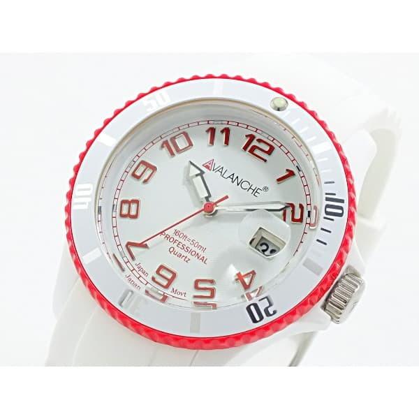 アバランチ 腕時計 レディース AVALANCHE ホワイト レッド