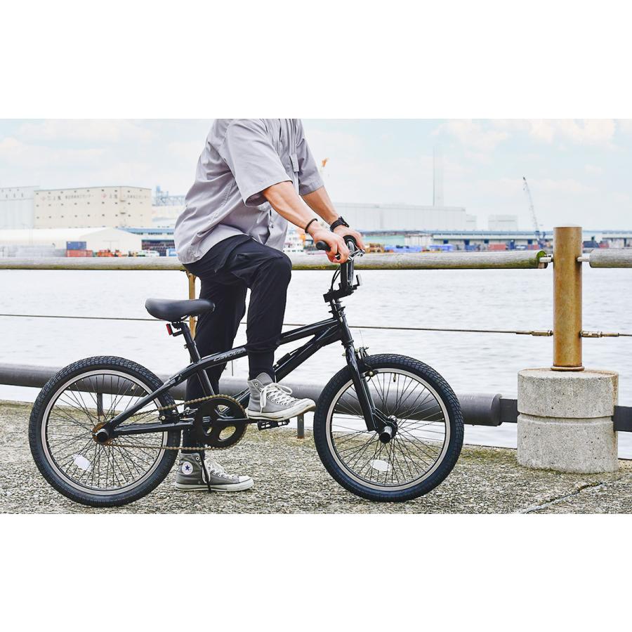 BMX 自転車 20インチ ジャイロハンドル ペグ付き 街乗り ストリート フリースタイル カノーバー CANOVER CA-X1 BMX ブラック ホワイト｜voldy｜10