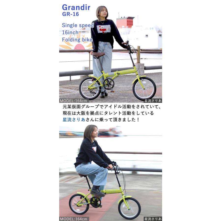 オオトモ 折りたたみ自転車 16インチ 折り畳み自転車 小径