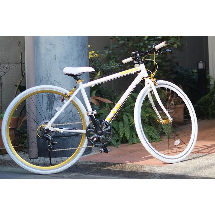 クロスバイク 自転車 700×28C(約27インチ) シマノ7段変速 軽量 アルミ 