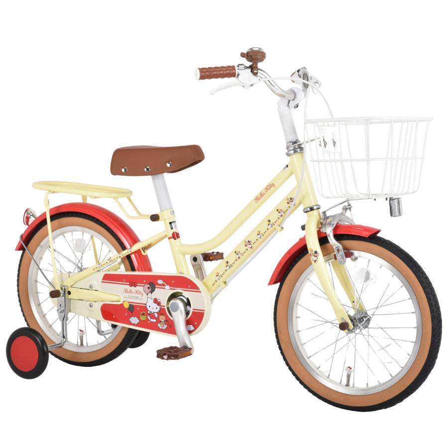 HELLO KITTY ハローキティ 自転車アクセサリー 5点セット sanrio（サンリオ） ハローキティBAA基準適合車 子供用自転車 16インチ