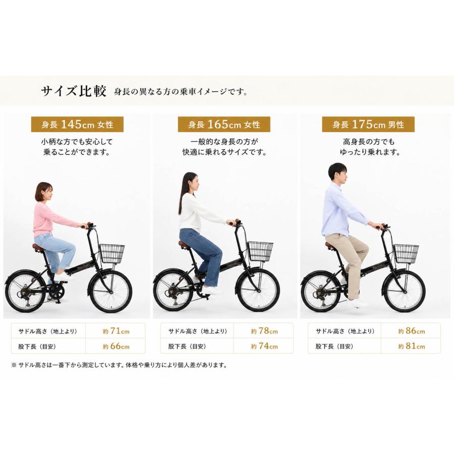 オオトモ 折りたたみ自転車 20インチ 前カゴ付き 泥除け付き シマノ6段