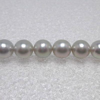 アコヤ真珠　あこやパールネックレス　本真珠 約8.5〜9mmナチュラルグレー アコヤ真珠ネックレス 8.5-9.0mm グレーパール セミオーダー 長さ変更