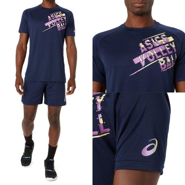 アズタイム アシックス 半袖Tシャツ バレーボール 2053A161 爆買