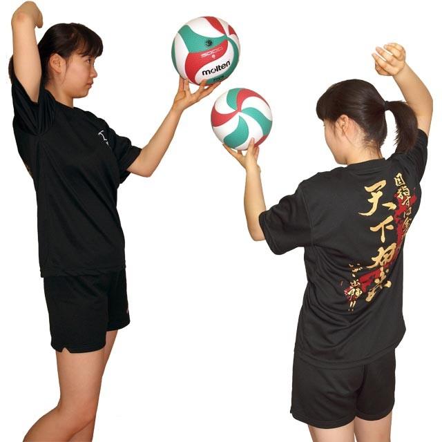 バレーボール練習着 天下布武Tシャツ A2-BLK(ブラック)｜volleyballassist｜04