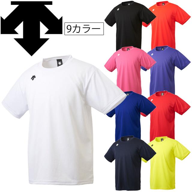 メール便OK Tシャツ 半袖 デサント DESCENTE ワンポイントハーフスリーブシャツ スポーツ トレーニング ウェア メンズ レディース 吸汗 速乾 2020 DMC5801B｜volleyballassist