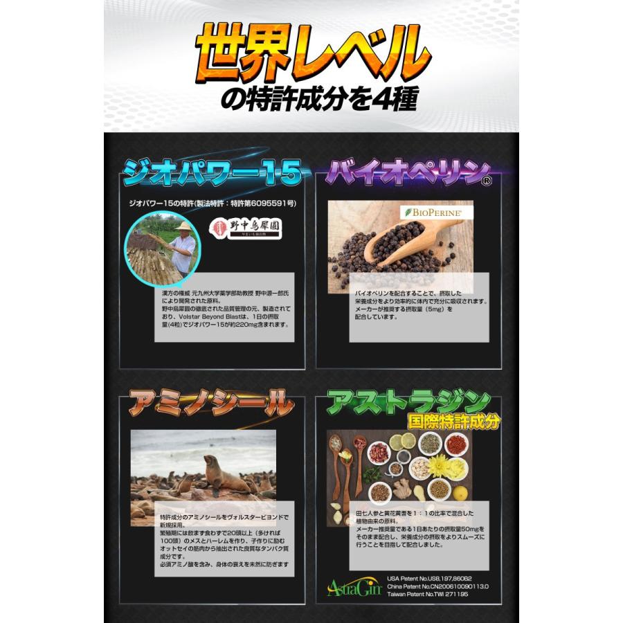 男性用自信増大サプリ ヴォルスタービヨンドブラスト 公式　約1か月分120粒入り　シトルリン・アルギニン・亜鉛配合　｜volstar-beyond｜06