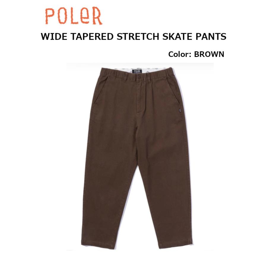 POLeR（ポーラー） WIDE TAPERED STRETCH SKATE PANTS ストレッチ
