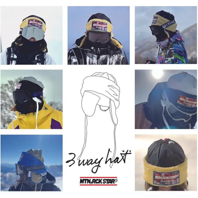25-26 MTN.ROCK STAR マウンテンロックスター 3way Hat ビーニー 帽子