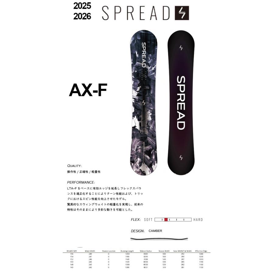 25-26 SPREAD スプレッド AX-F エーエックスエフ キャンバー モデル