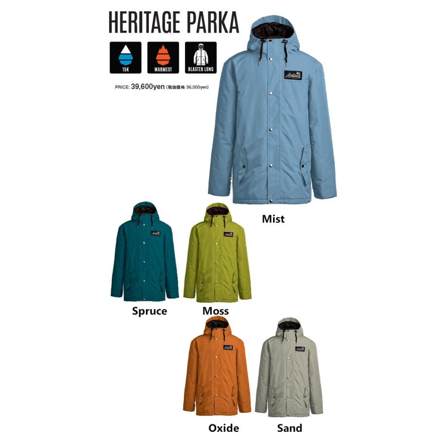 22-23 AIRBLASTER エアブラスター HERITAGE PARKA ヘリテージ パーカー スノーボード ウエア ジャケット 正規販売店 SNOWBOARD 2022-2023 エアーブラスター｜voltage｜02