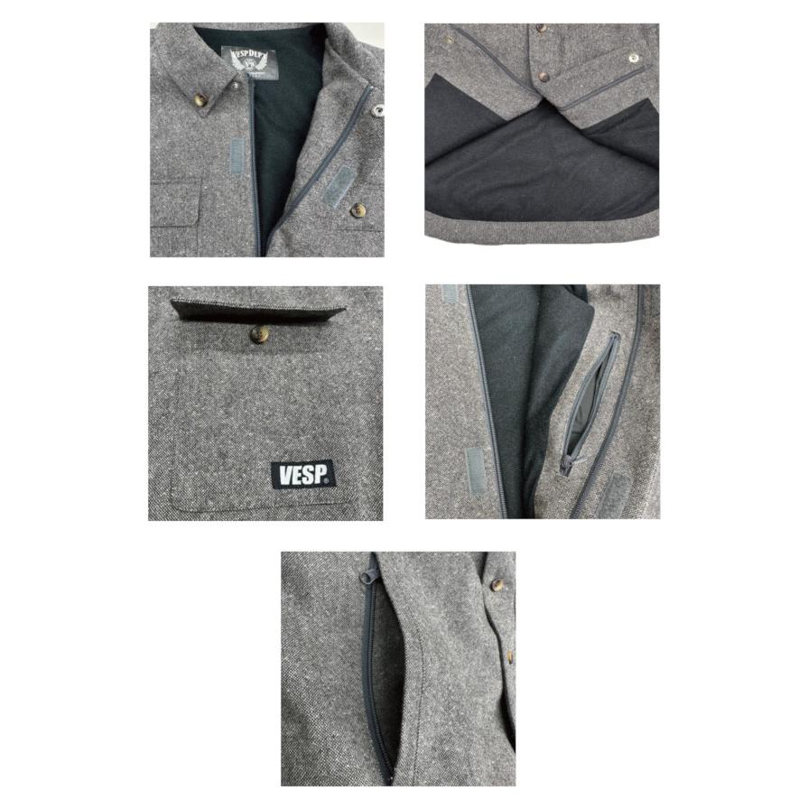 VESP（ベスプ） 23-24 VESP べスプ VPMJ1039 Tweed Wool Shirts Jacket
