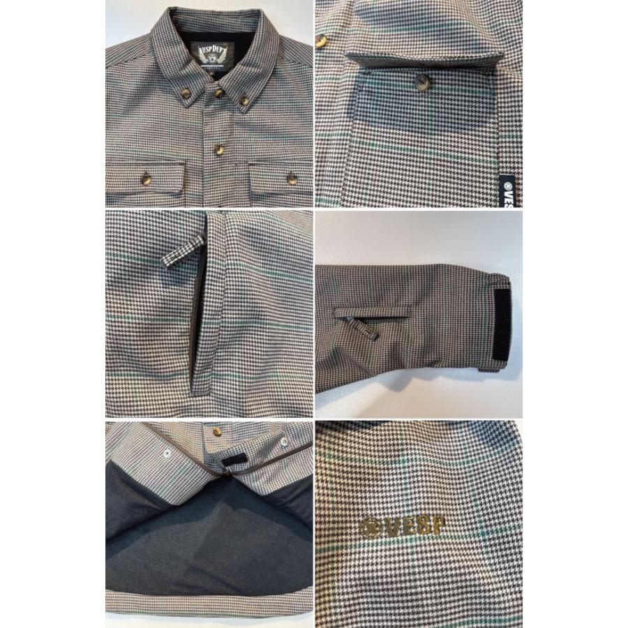 25-26 VESP べスプ VPMJ1069 Houndstooth Check Shirts Jacket BK  BR スノーボード ウエア ジャケット SNOWBOARD 正規販売店 2025-2026 | VESP | 04
