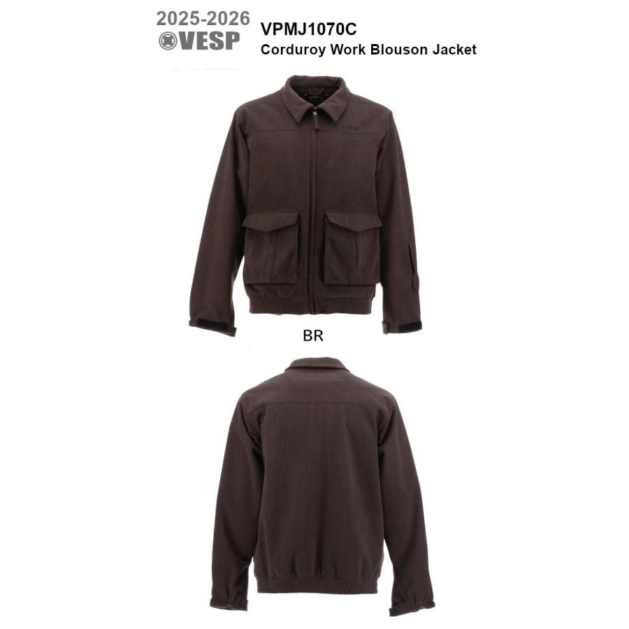 25-26 VESP べスプ VPMJ1070C Corduroy Work Blouson Jacket BR GR スノーボード ウエア ジャケット SNOWBOARD 正規販売店 2025-2026の画像