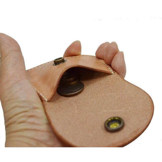 牛革 コインケース 5セントコンチョ ヌメ革 焦がし : voodoocats