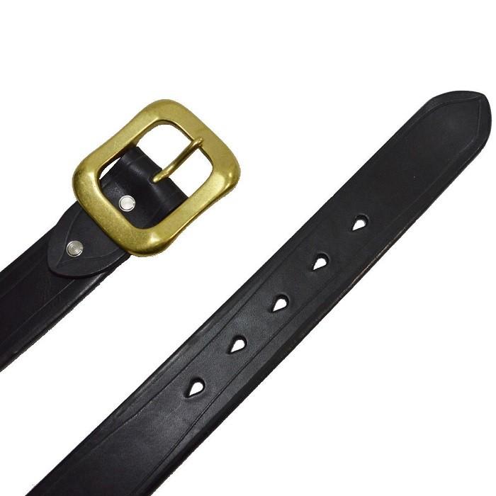 デザインベルト 牛革 革 本革 栃木レザー オイルレザー BLACK 厚口 1枚革 真鍮バックル