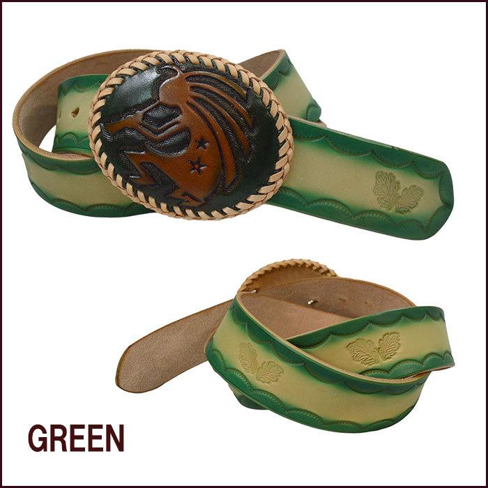 クラフトベルト 革 牛革 本革 ココペリ レザーバックル ウエスタン