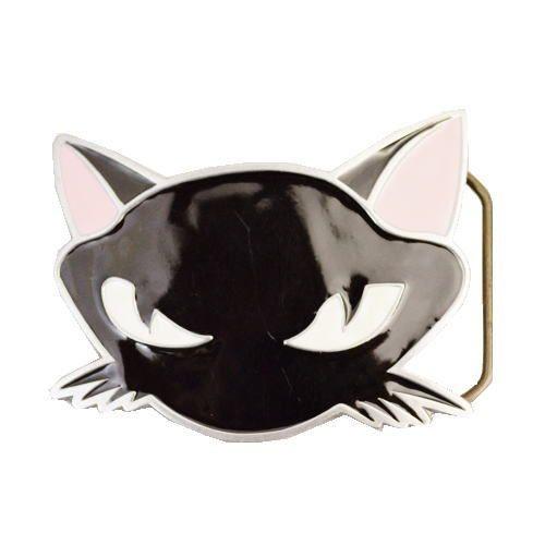 デザインバックル ベルト留め具 黒猫 ネコ好き ねこ 猫 キャット CAT
