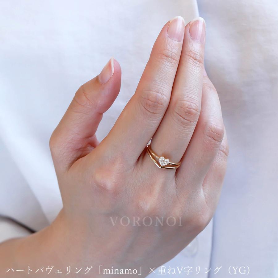 K10 華奢 重ねづけ ゆるやかV字 リング 地金 10金 指輪 シンプル K10 華奢 重ねづけ ゆるやかV字 リング 地金 10金 指輪 シンプル