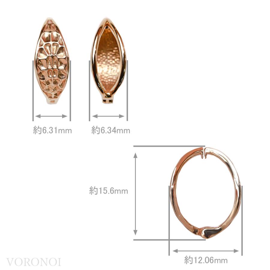 K10 2way イヤリング フープ イヤーカフ 両耳用 シンプル 男女兼用 レディース メンズ プレゼント ギフト ゴールド gold VORONOI ボロノイ 特許 簡単脱着_10