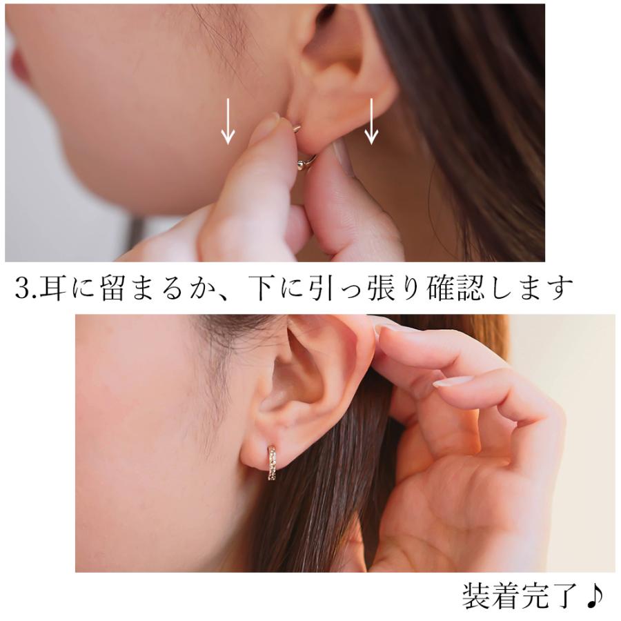 K10 2way イヤリング フープ イヤーカフ 両耳用 シンプル 男女兼用 レディース メンズ プレゼント ギフト ゴールド gold VORONOI ボロノイ 特許 簡単脱着_14