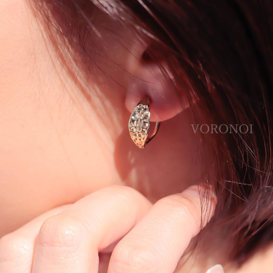K10 2way イヤリング フープ イヤーカフ 両耳用 シンプル 男女兼用 レディース メンズ プレゼント ギフト ゴールド gold VORONOI ボロノイ 特許 簡単脱着_1