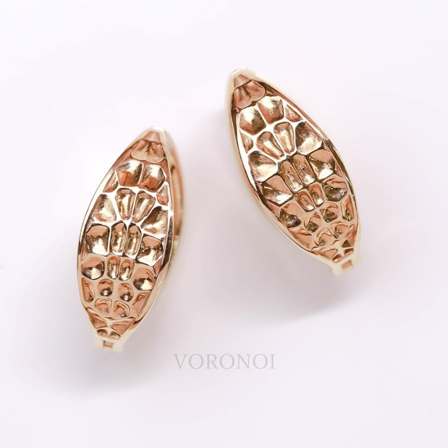 K10 2way イヤリング フープ イヤーカフ 両耳用 シンプル 男女兼用 レディース メンズ プレゼント ギフト ゴールド gold VORONOI ボロノイ 特許 簡単脱着_6