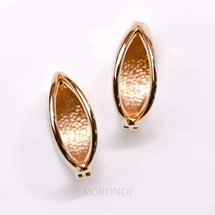 K10 2way イヤリング フープ イヤーカフ 両耳用 シンプル 男女兼用 レディース メンズ プレゼント ギフト ゴールド gold VORONOI ボロノイ 特許 簡単脱着_7
