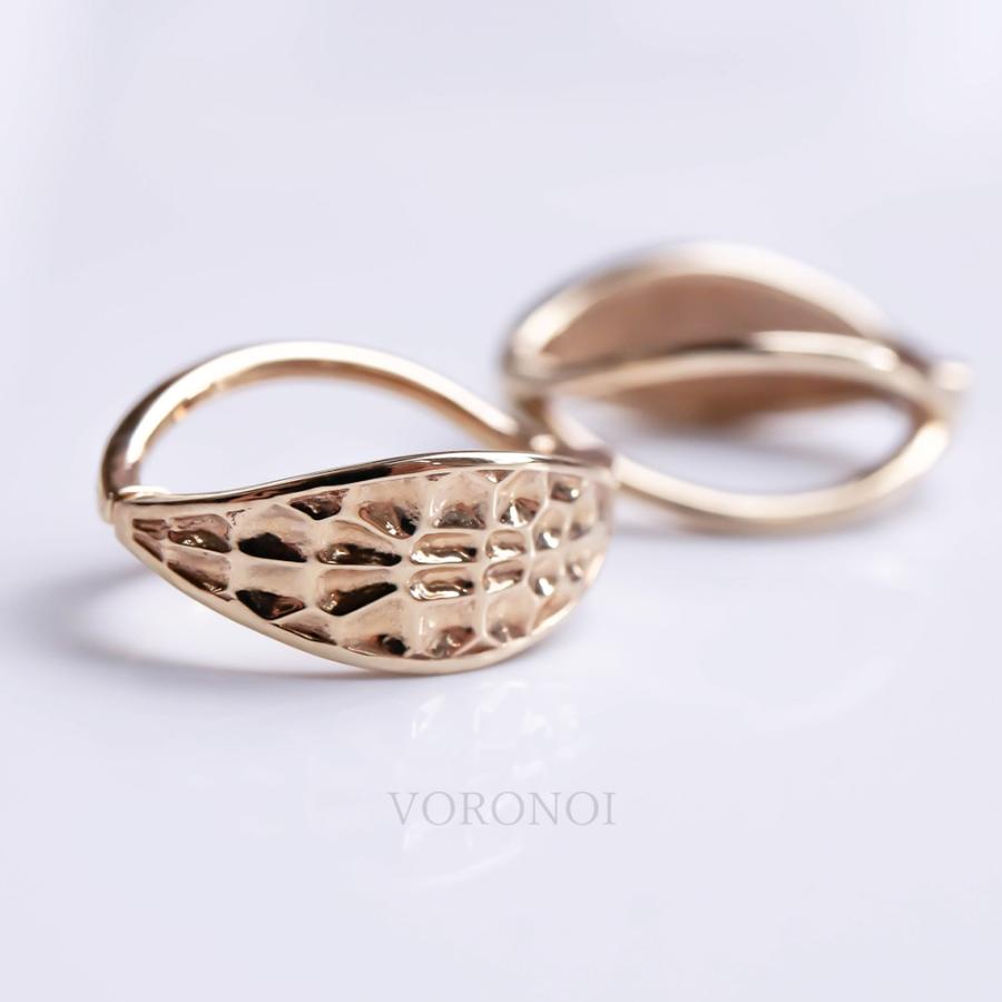 K10 2way イヤリング フープ イヤーカフ 両耳用 シンプル 男女兼用 レディース メンズ プレゼント ギフト ゴールド gold VORONOI ボロノイ 特許 簡単脱着_8