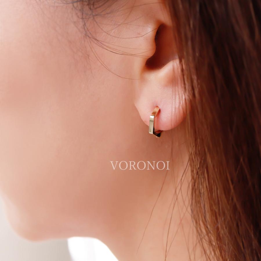 K10 2way ダイヤモンド イヤリング イヤーカフ 両耳用 シンプル  